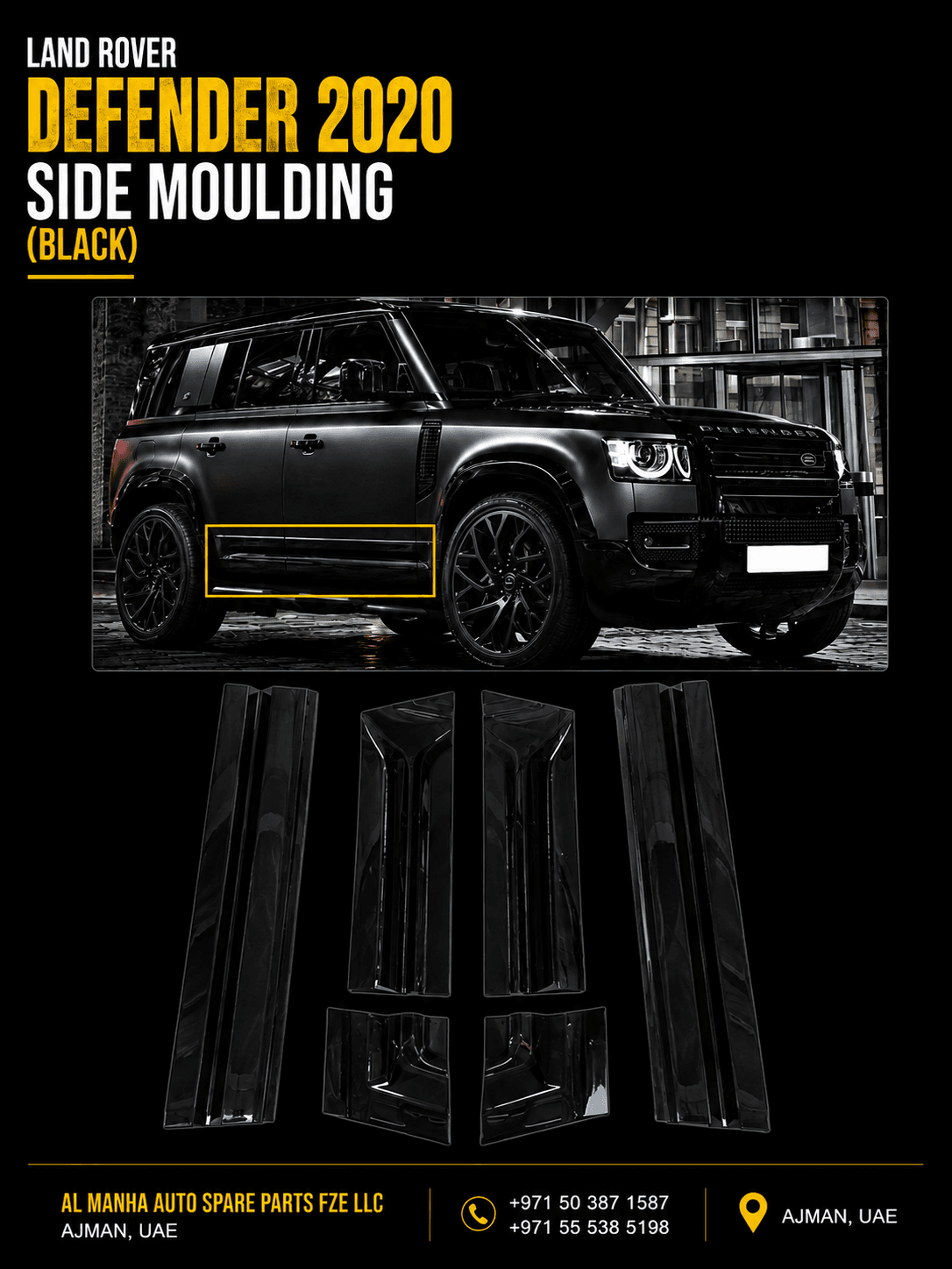 DEFENDER (2020) SIDE MOULDING BLACK