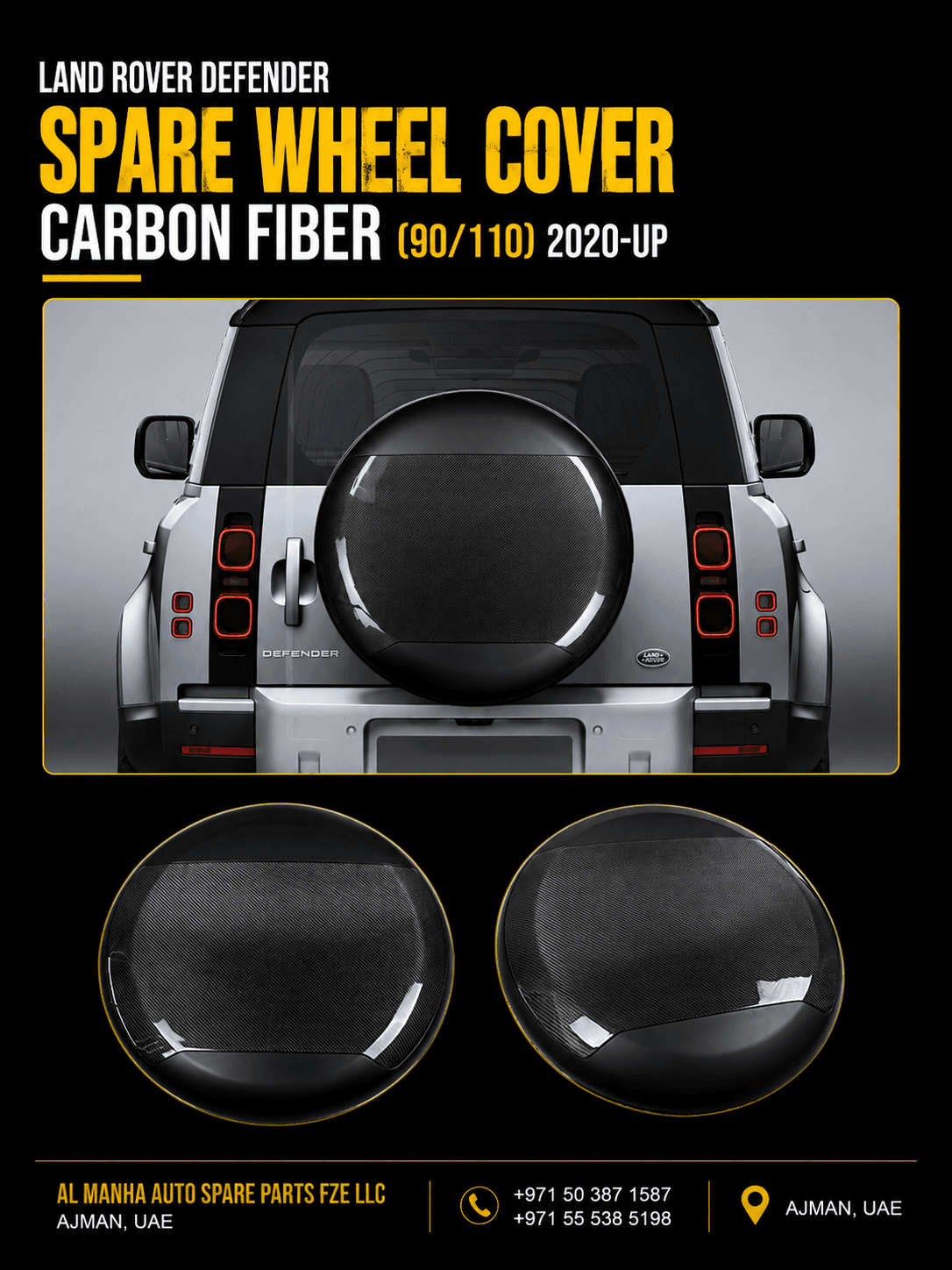 DEFENDER (90_110) SPARE WHEEL COVER CARBON FIBER 2020-UP