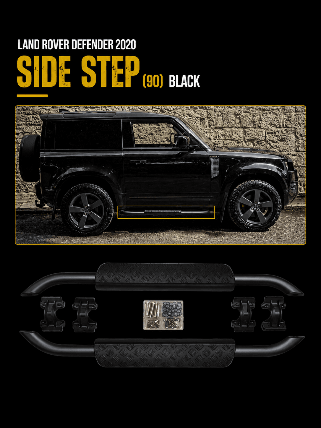 DEFENDER 2020 SIDE STEP 90 ( black)