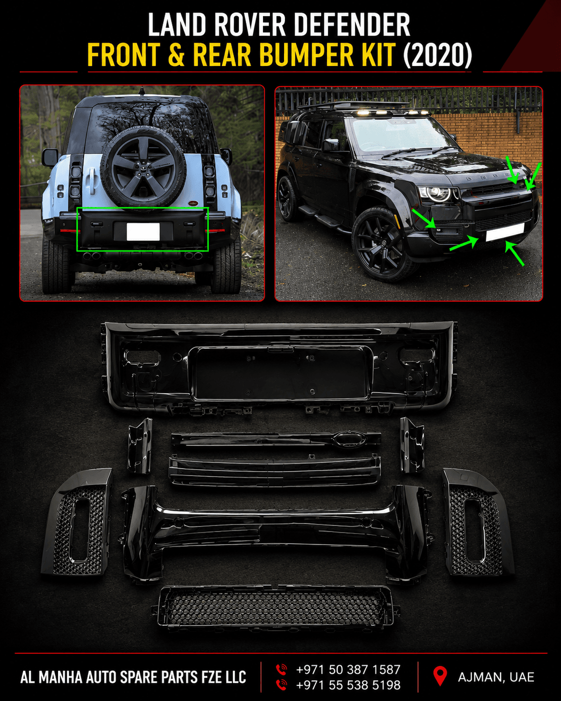 DEFENDER FRONT AND REAR BUMPER KIT