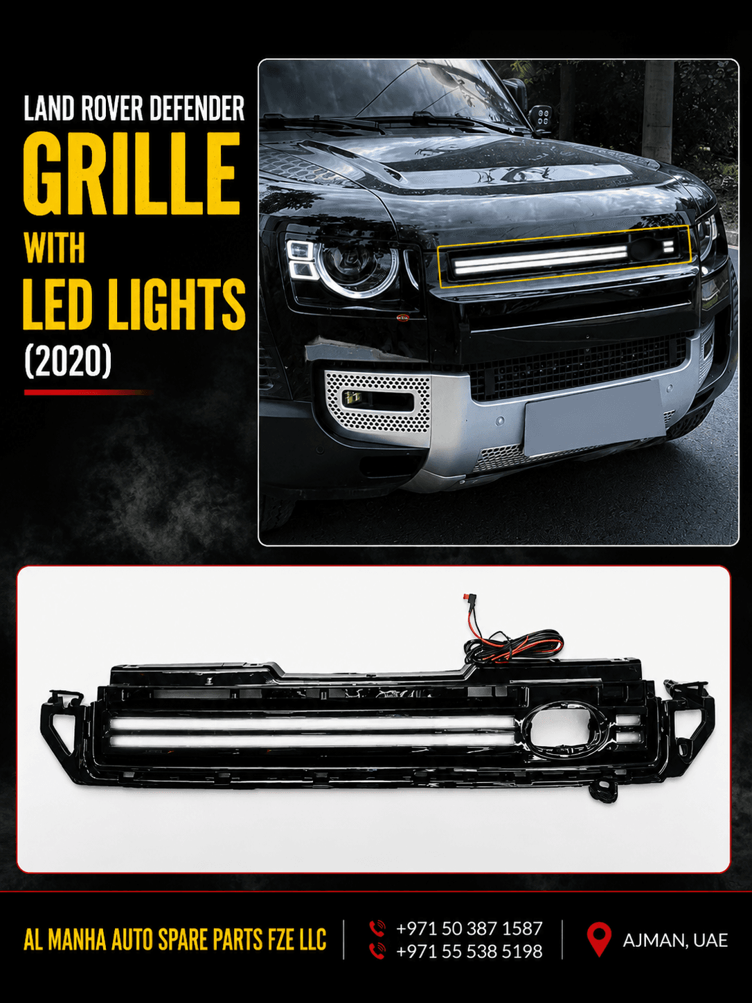 DEFENDER GRILL WITH LED LIGHTS