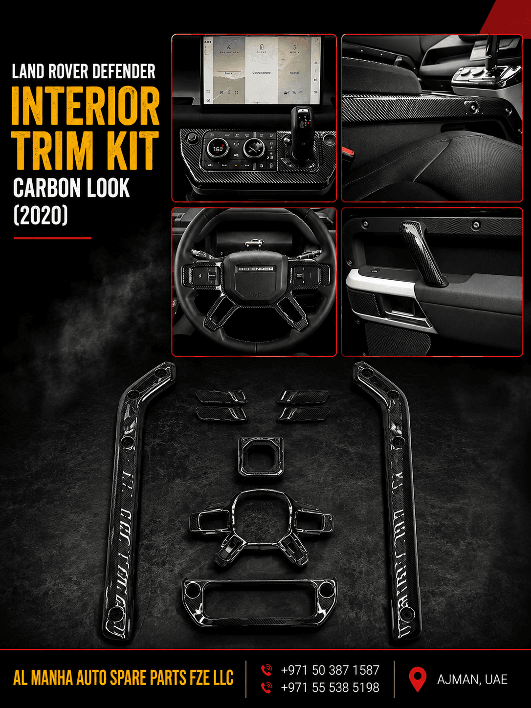 DEFENDER INTERIOR TRIM KIT CARBON LOOK