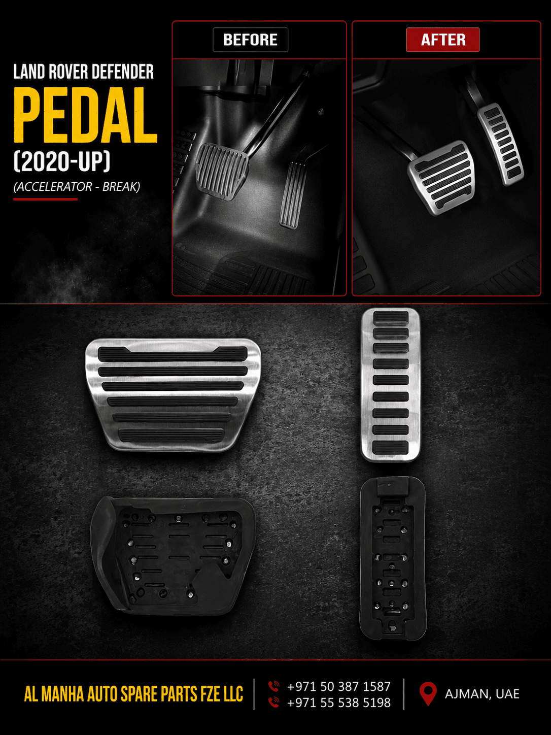 DEFENDER PEDAL ( ACCELERATOR AND BREAK) 2020-UP
