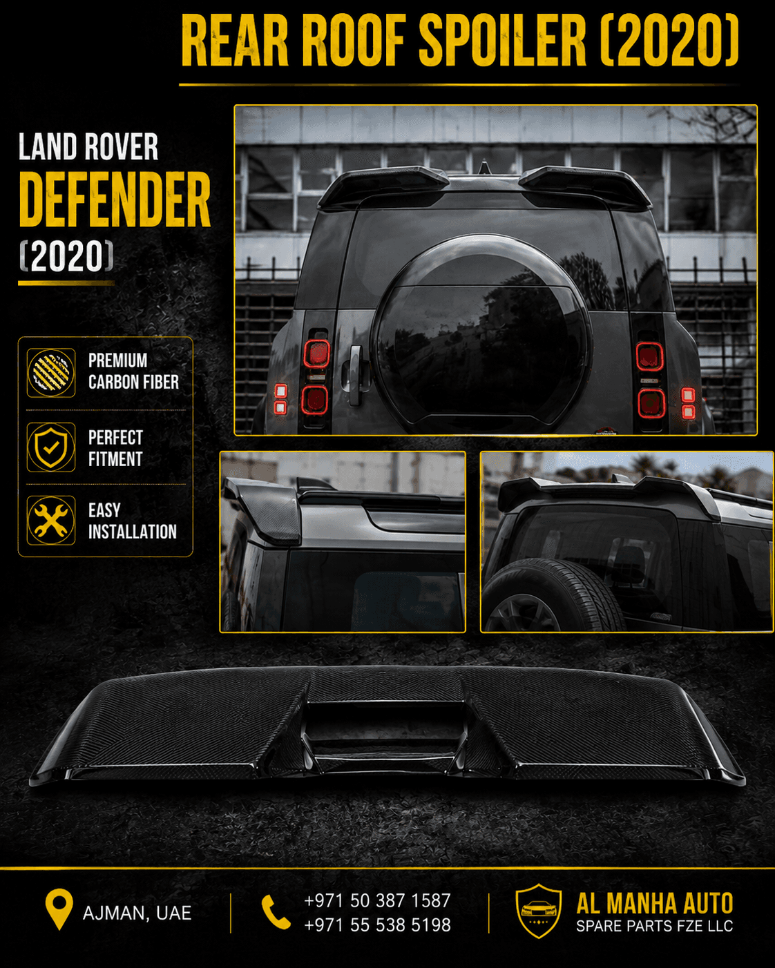 DEFENDER REAR ROOF SPOILER CARBON FIBER