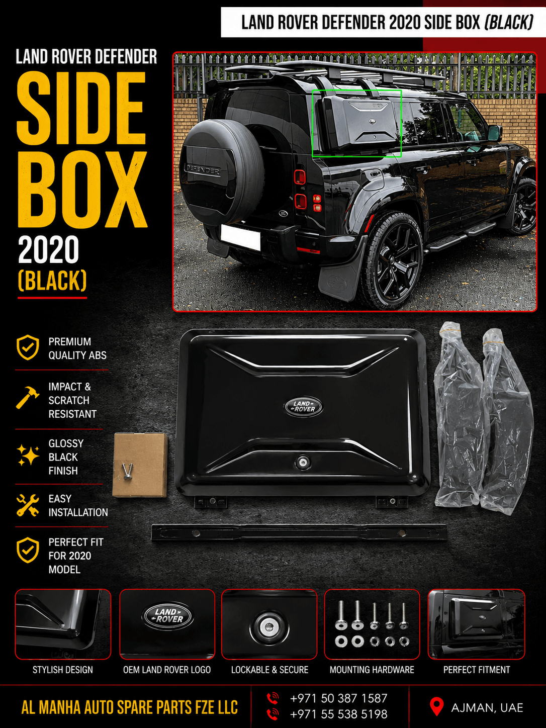 DEFENDER SIDE BOX 2020 BLACK
