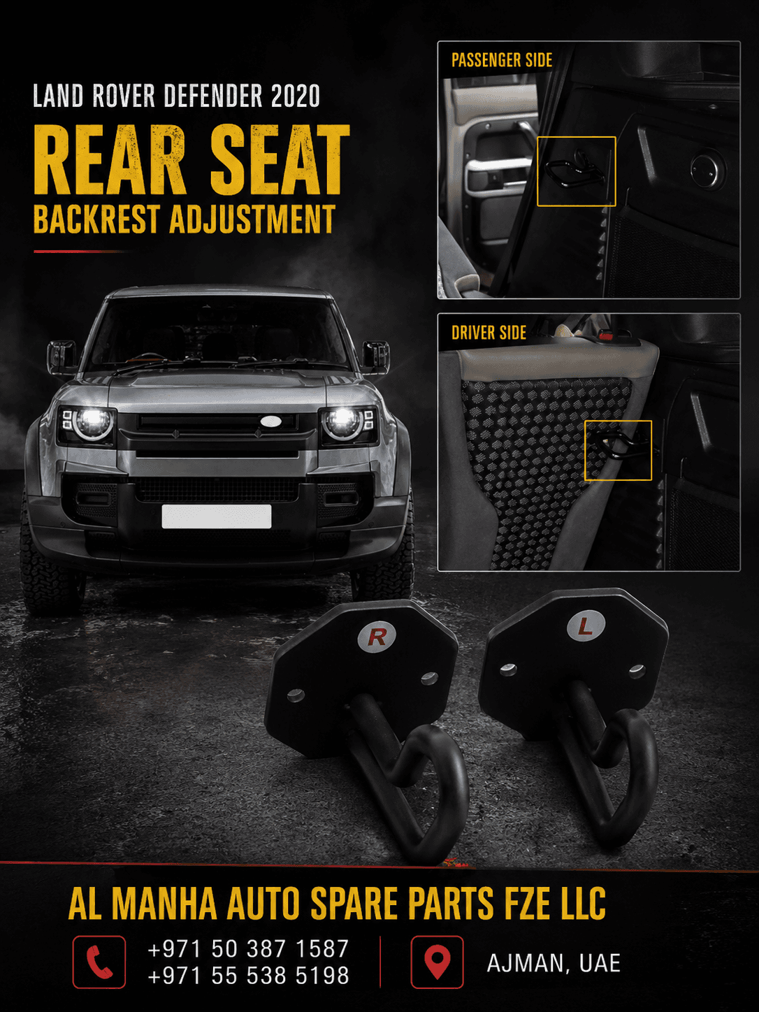 Defender 2020 Rear seat backrest adjustment
