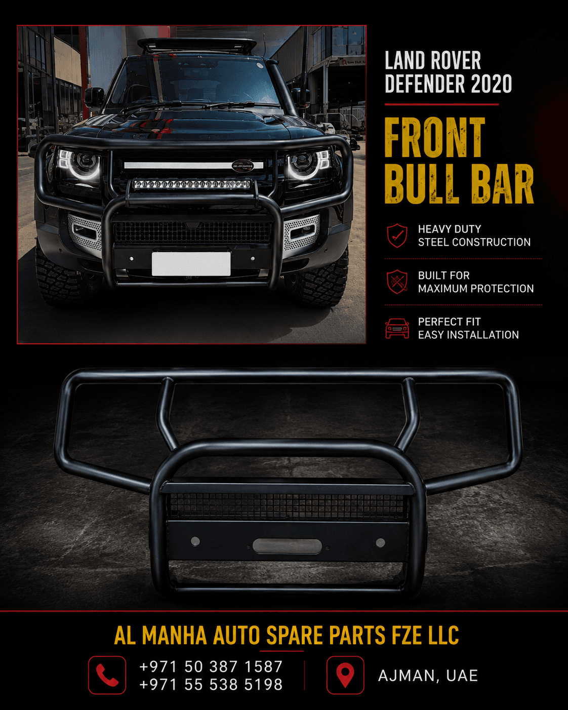 Defender 2020 front bull bar