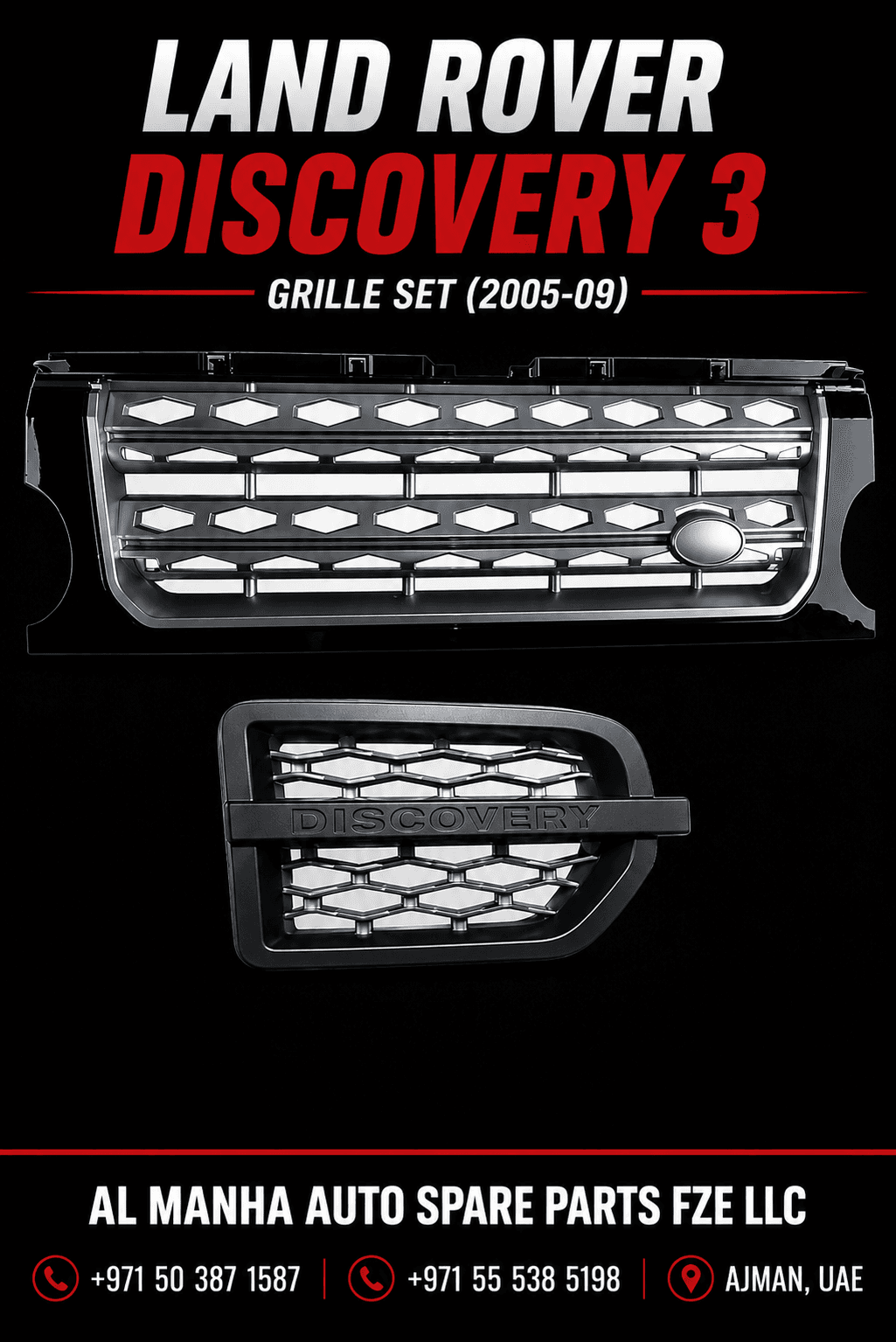 LAND ROVER DISCOVERY 3 GRILLE SET (2005-09)