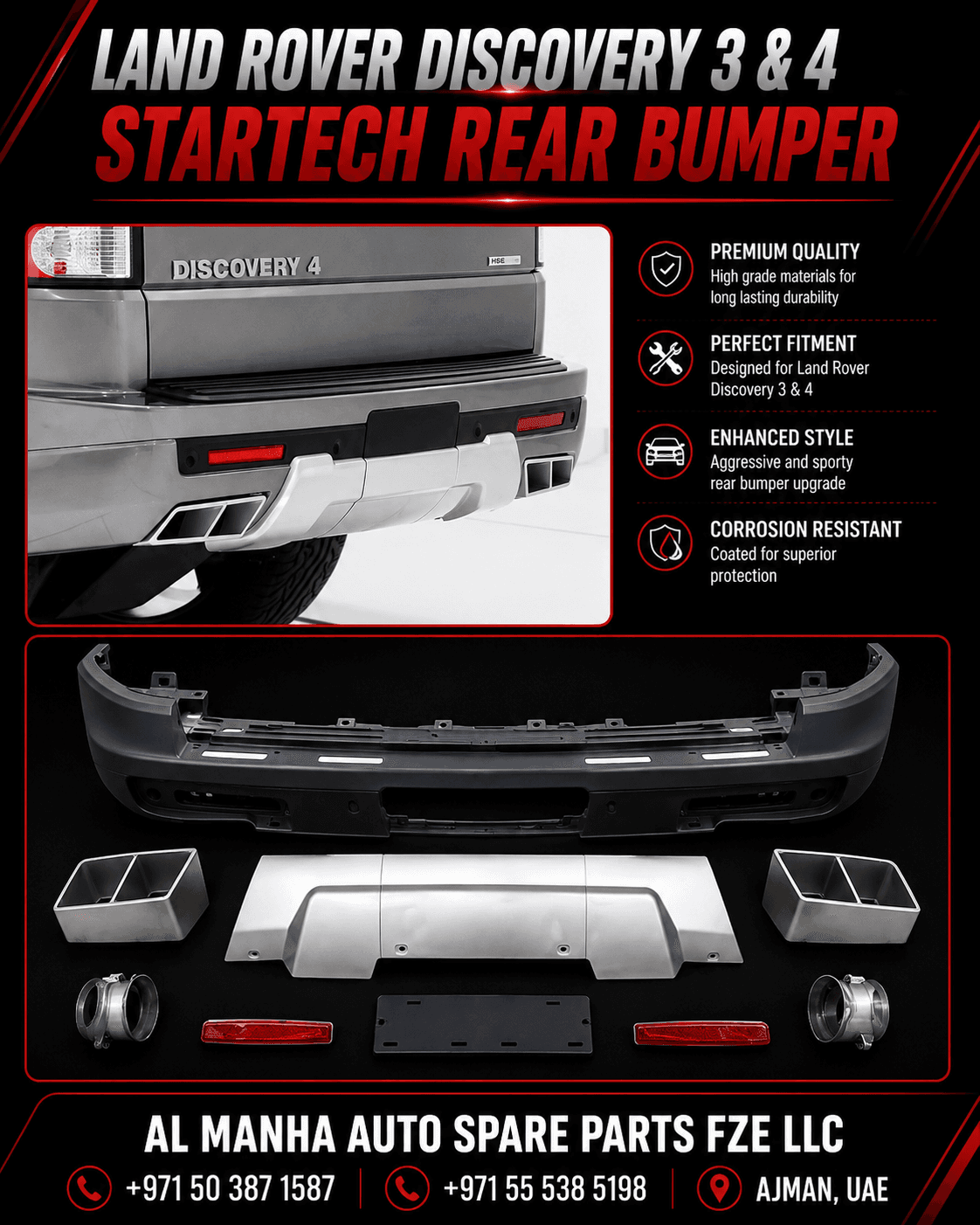 LAND ROVER DISCOVERY 3&4 STARTECH REAR BUMPER
