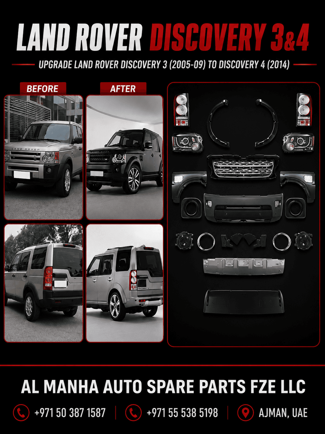 LAND ROVER DISCOVERY 3(2005-09) UPGRADE LAND ROVER DISCOVERY 4