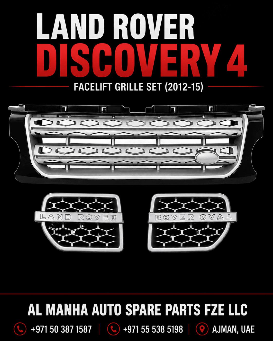 LAND ROVER DISCOVERY 4 FACELIFT GRILLE SET(2012-15)