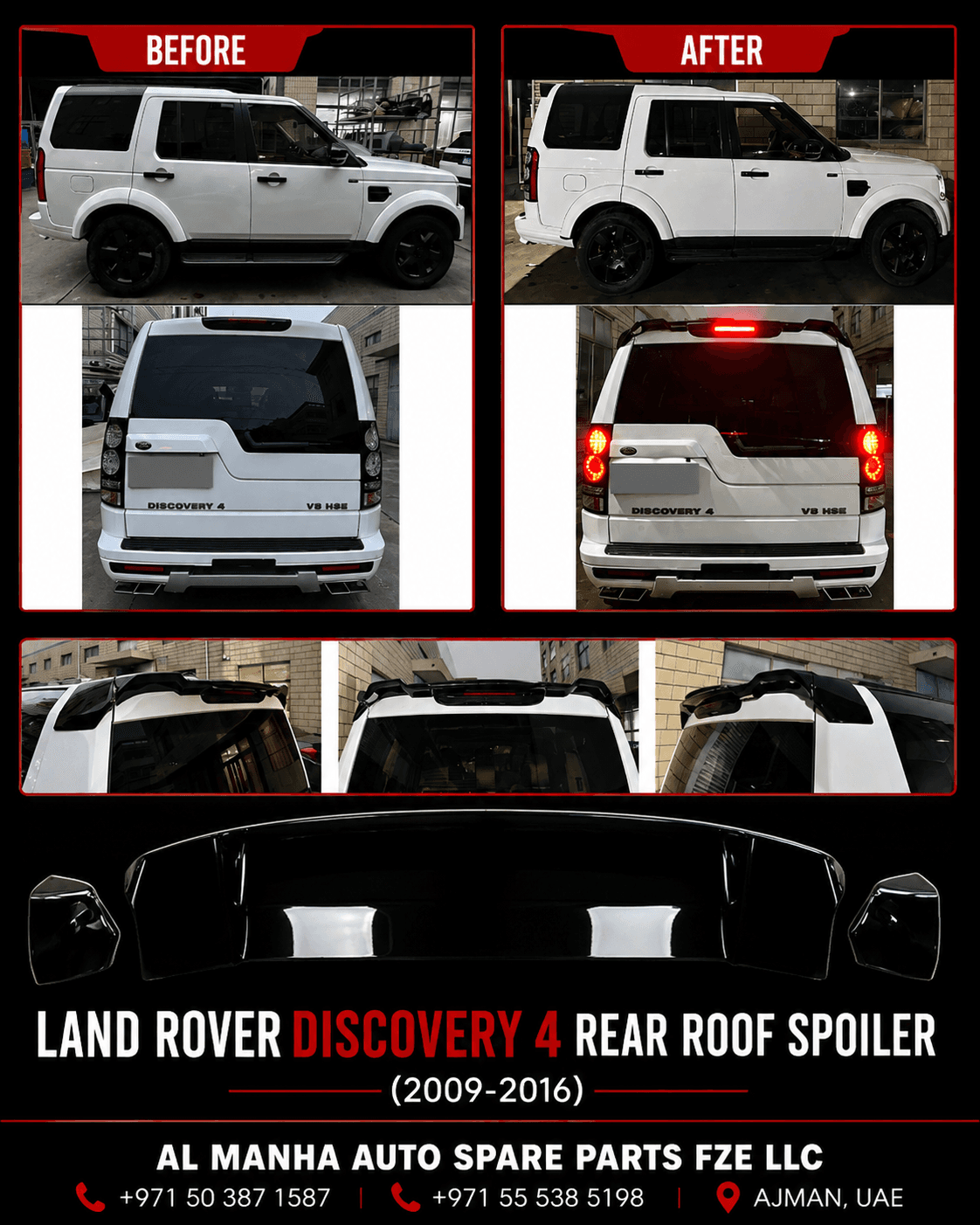LAND ROVER DISCOVERY 4 REAR ROOF SPOILER (2009-2016)