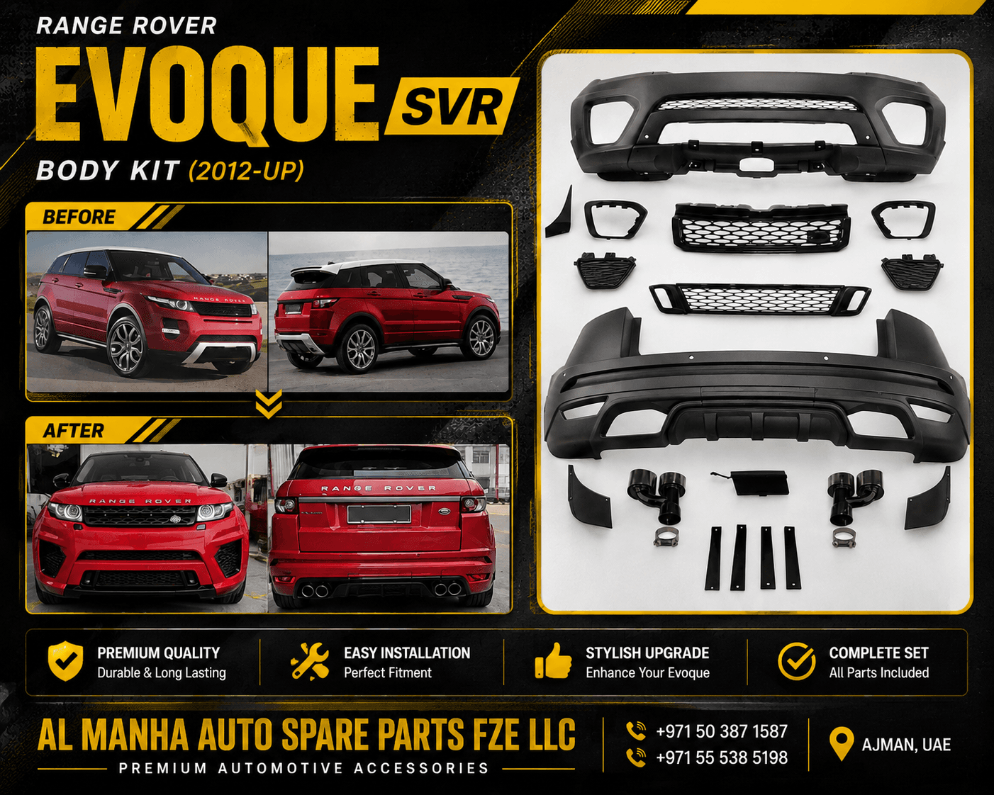 RANGE ROVER EVOQUE SVR BODY KIT (2012-UP)