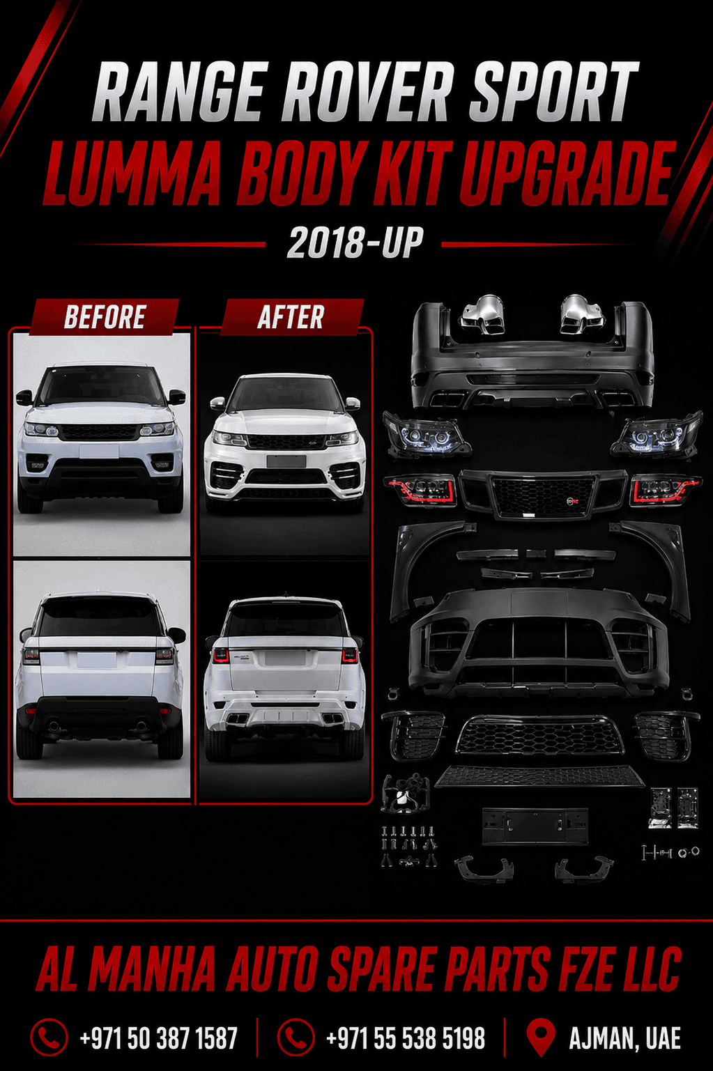 RANGE ROVER SPORT LUMMA BODY KIT UPGRADE 2018-UP
