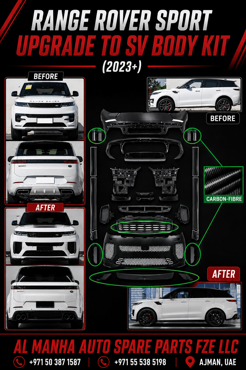 RANGE ROVER SPORT UPGRADE TO SV BODY KIT (2023+)