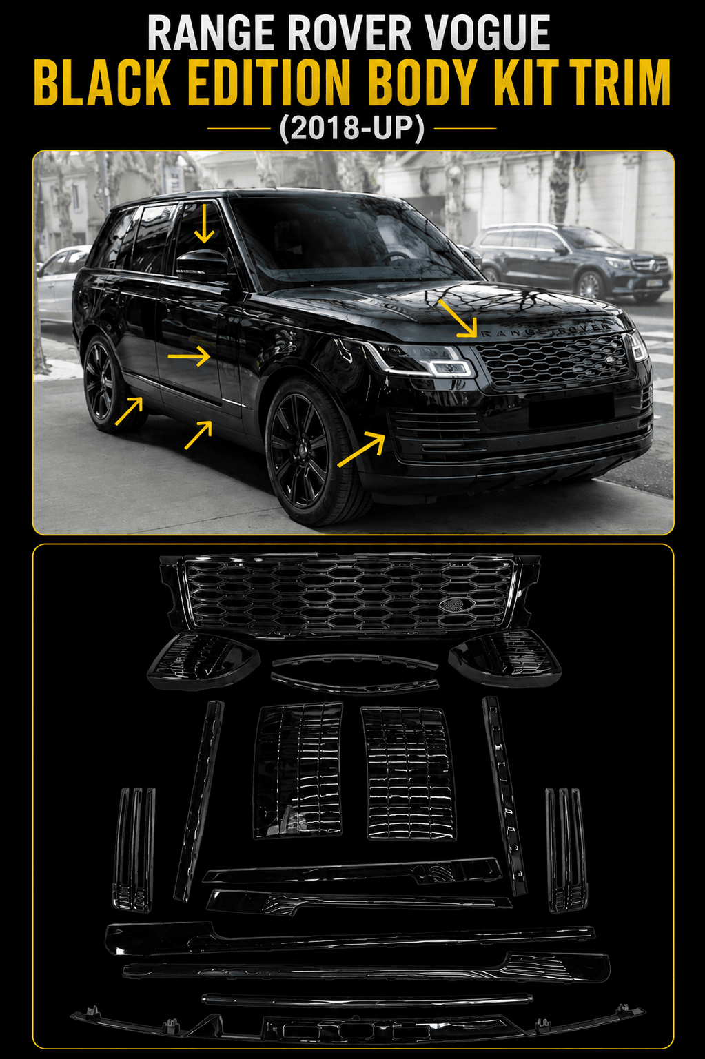 RANGE ROVER VOGUE BLACK EDITION BODY KIT TRIM (2018-UP)