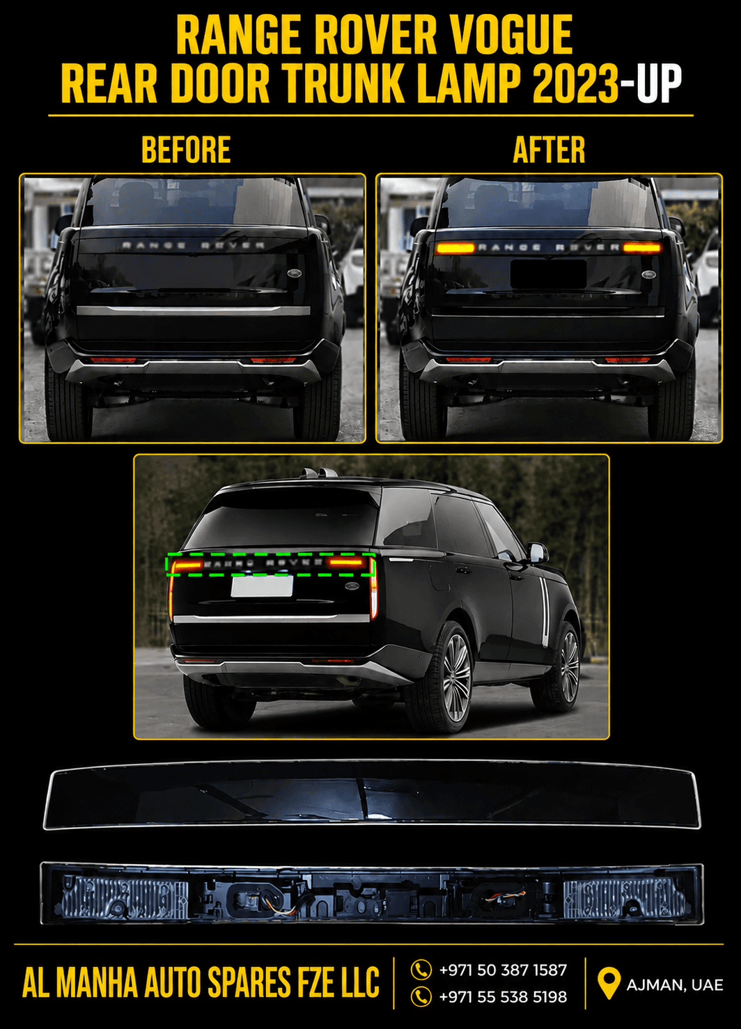 RANGE ROVER VOGUE REAR DOOR TRUNK LAMP 2023-UP