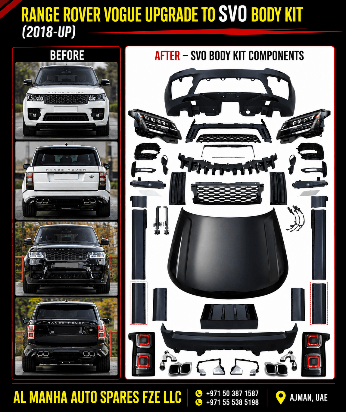 RANGE ROVER VOGUE UPGRADE TO SVO BODY KIT (2018-UP)