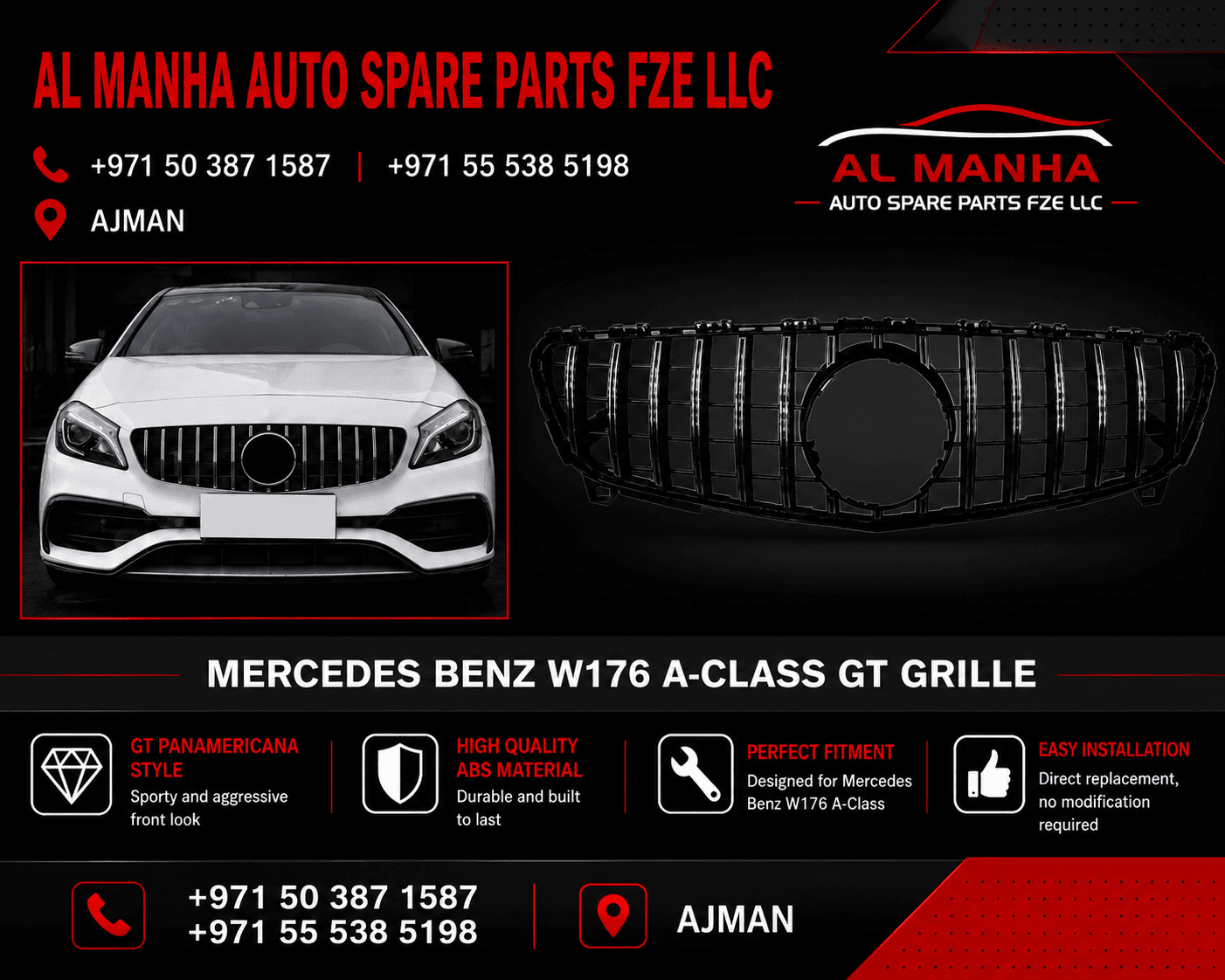 W176 GT GRILLE
