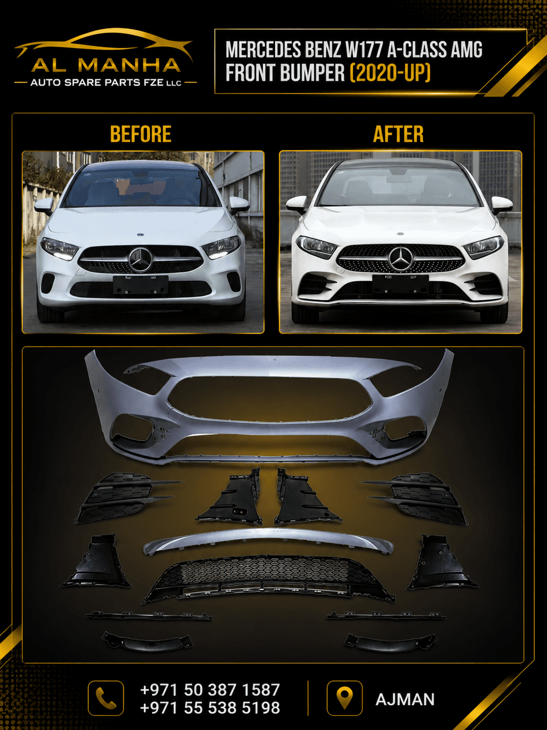 177 AMG FRONT BUMPER 2020-UP