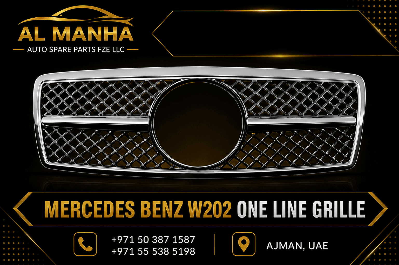 MERCEDES BENZ W202 ONE LINE GRILLE