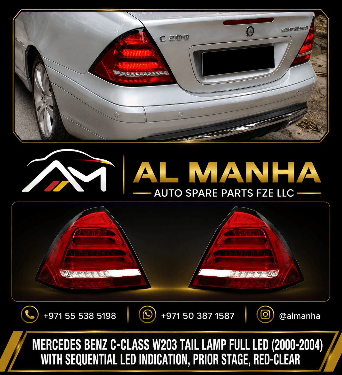 203 TAILLAMP 2000-2004
