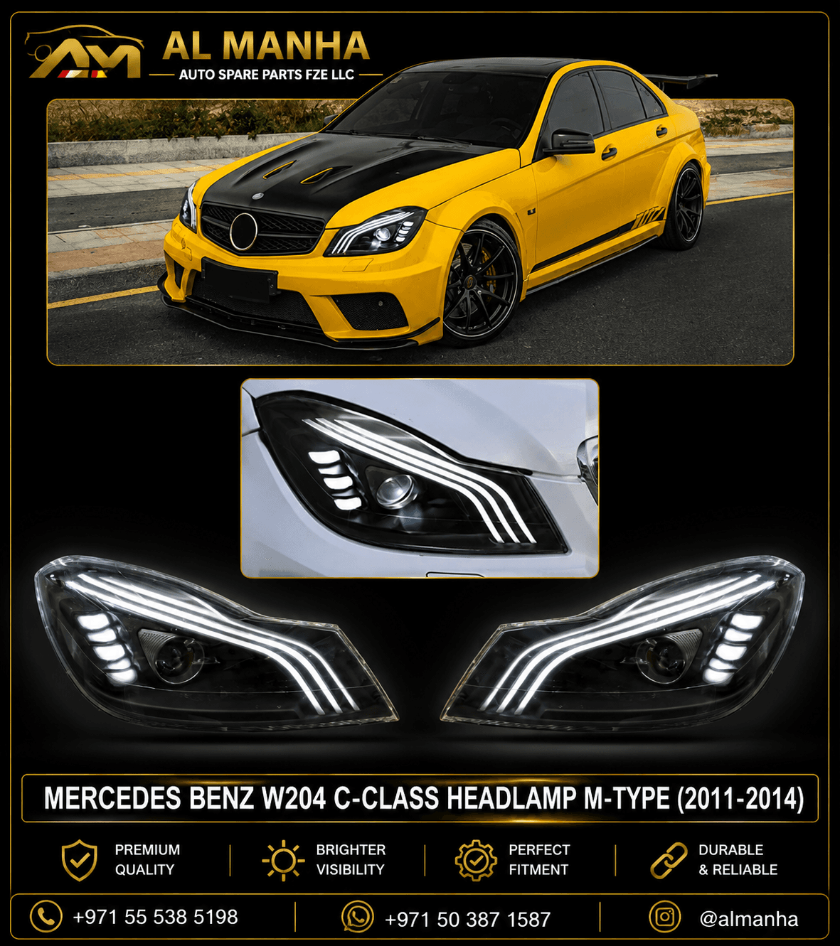 204 M-TYPE 2011-2014 HEADLAMP