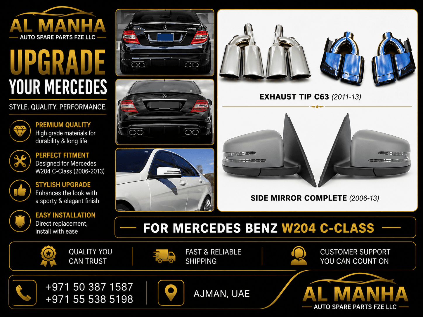 FOR MERCEDES BENZ W204 C-CLASS