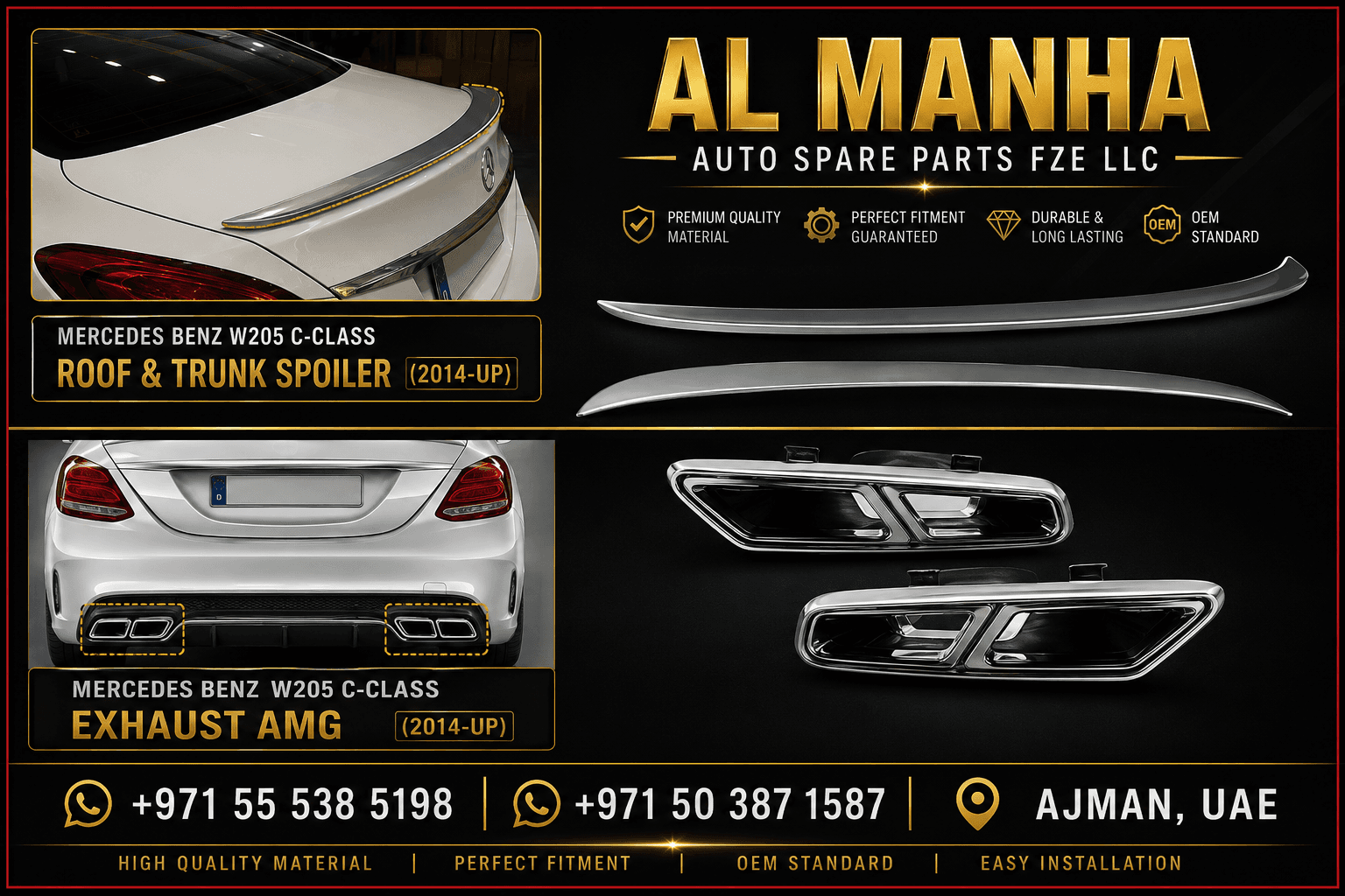 W205 SPOILERS & EXHAUST