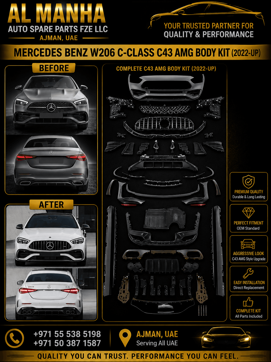 206 C43 AMG KIT
