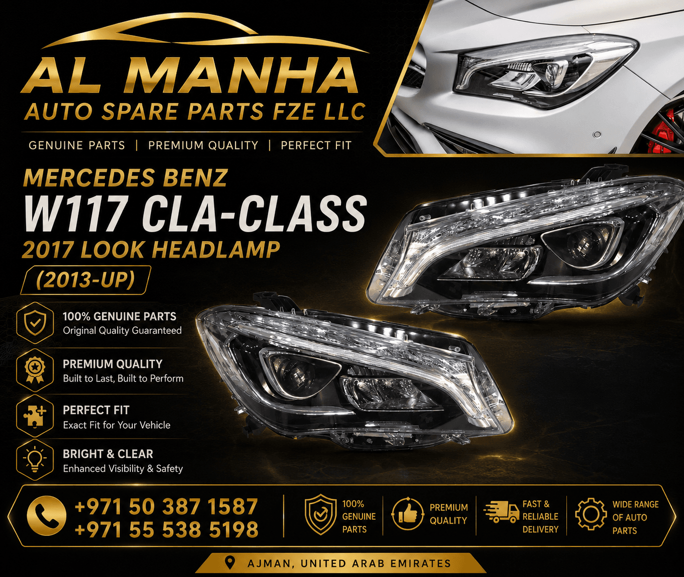 W117 2017 LOOK HEADLAMP