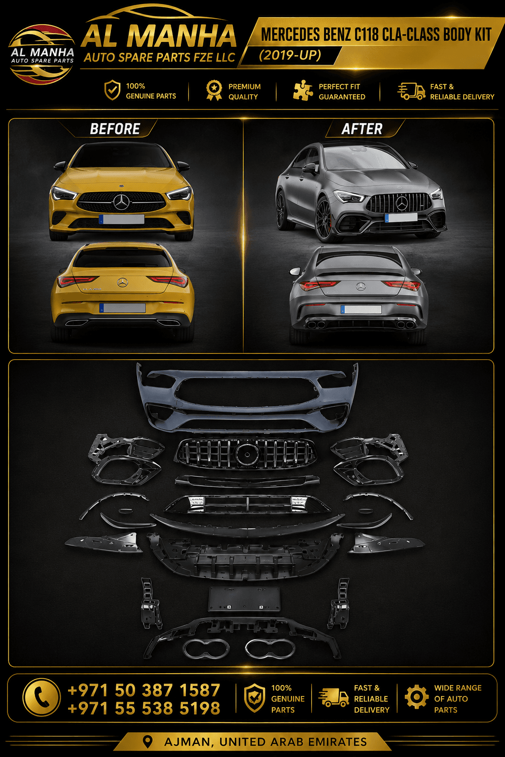 MERCEDES BENZ C118 CLA-CLASS BODY KIT (2019-UP)