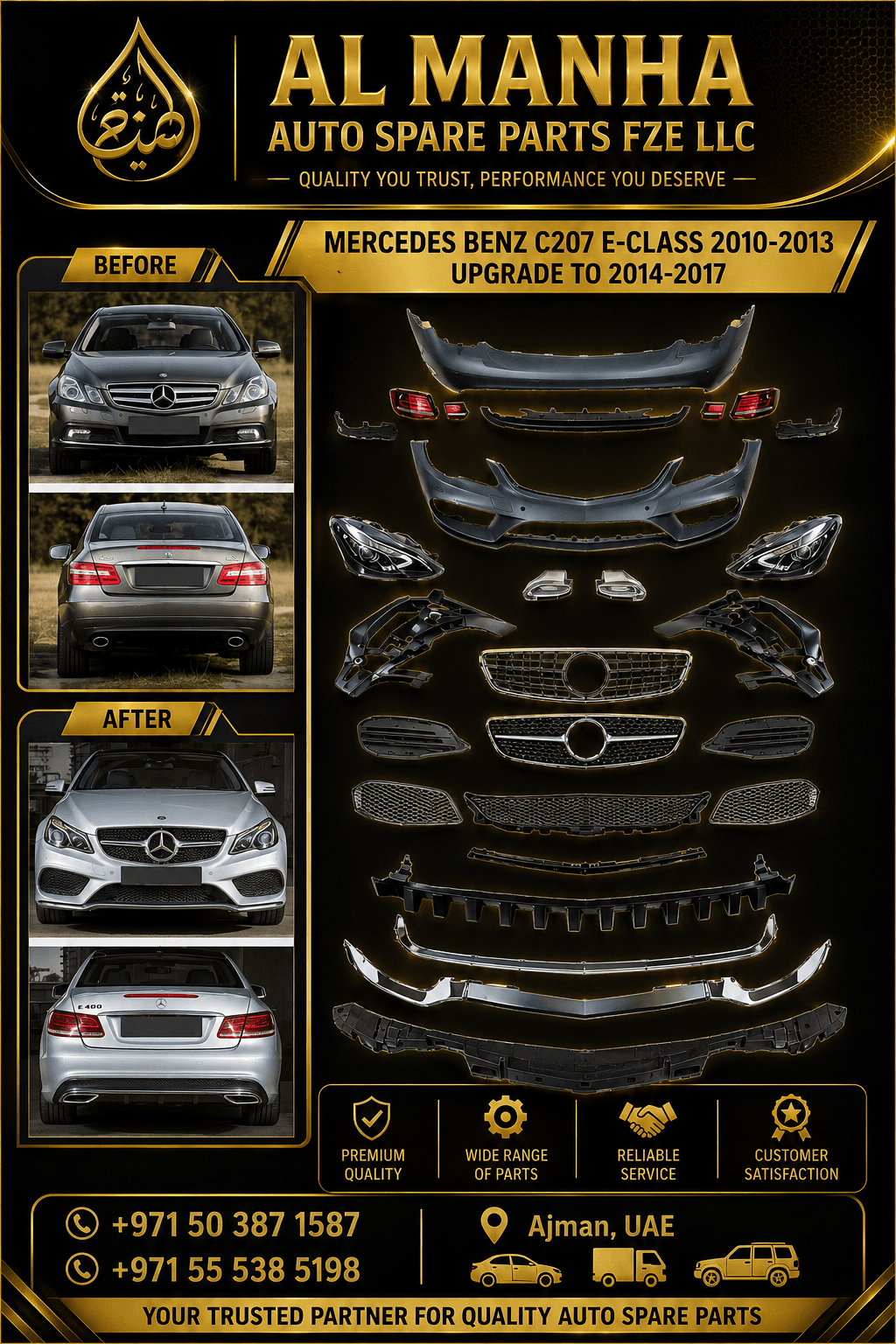 MERCEDES BENZ C207 E-CLASS 2010-2013 UPGRADE TO 2014-2017