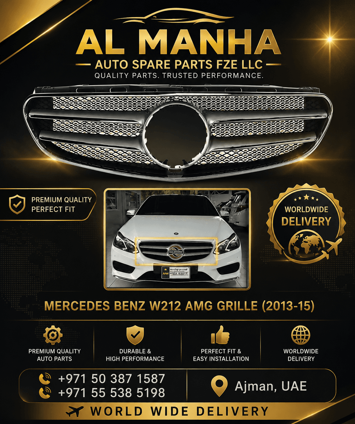 MERCEDES BENZ W212 AMG GRILLE(2013-15)