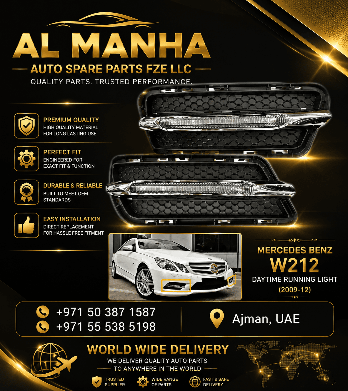 MERCEDES BENZ W212 DAYTIME RUNNING LIGHT(2009-12)