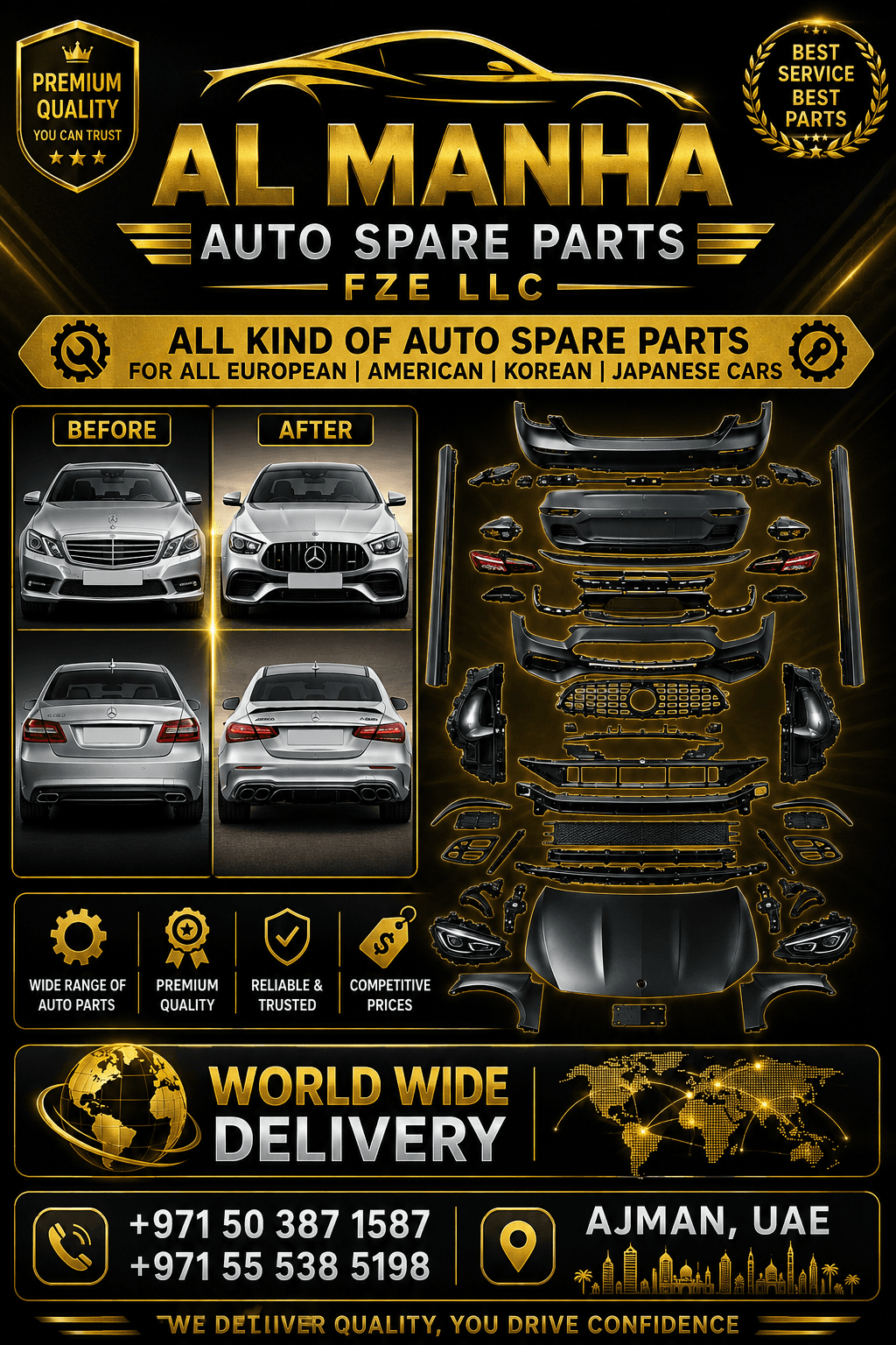 MERCEDES BENZ W212 UPGRADE TO W213 E63 AMG BODY KIT (2021-UP)