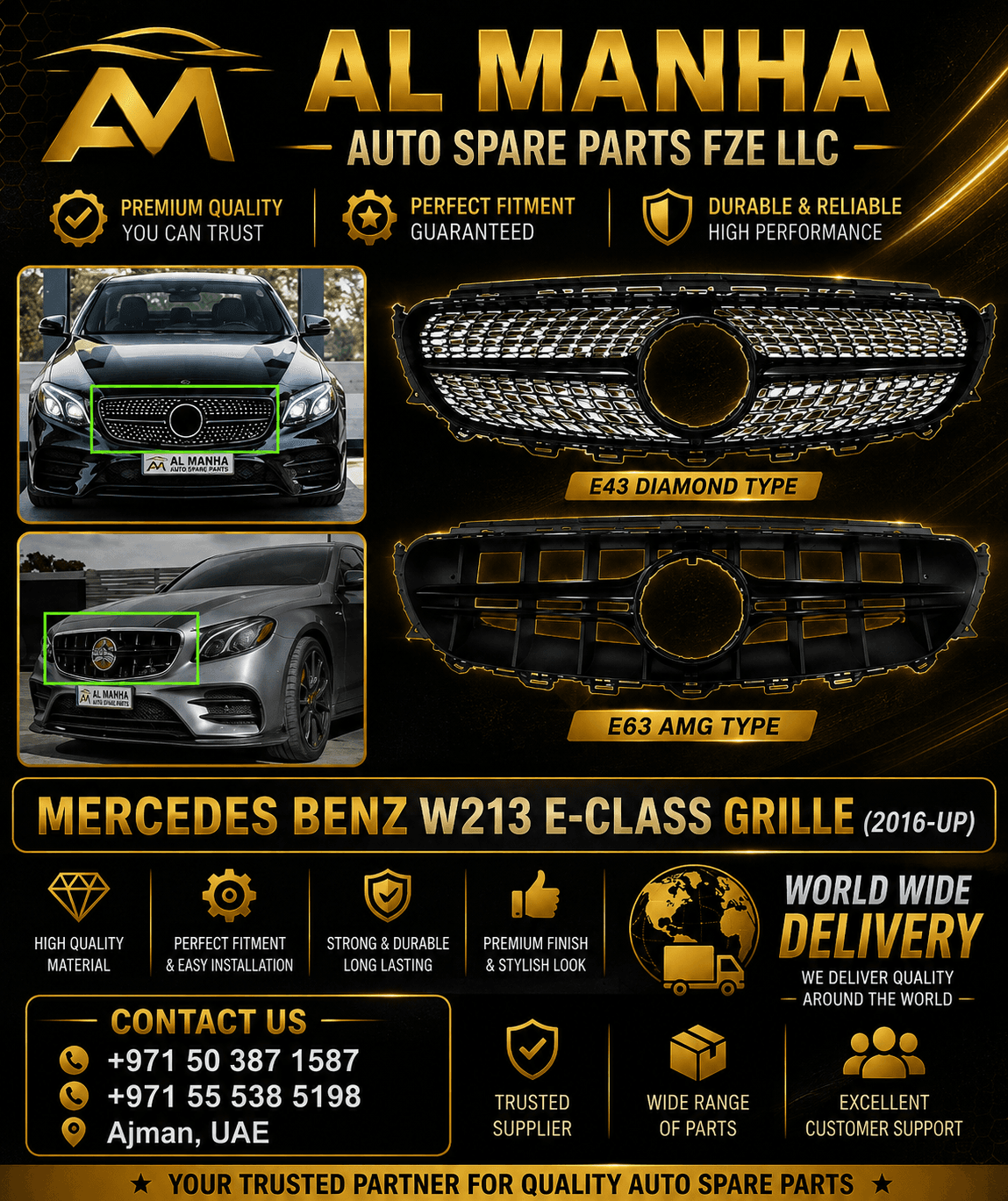MERCEDES BENZ W213 E-CLASS GRILLE(2016-UP)