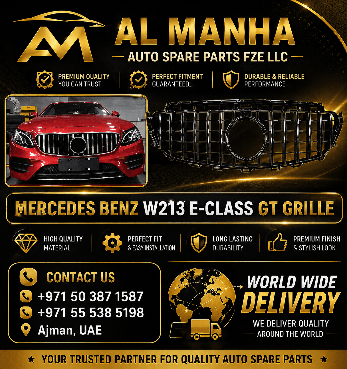 MERCEDES BENZ W213 E-CLASS GT GRILLE