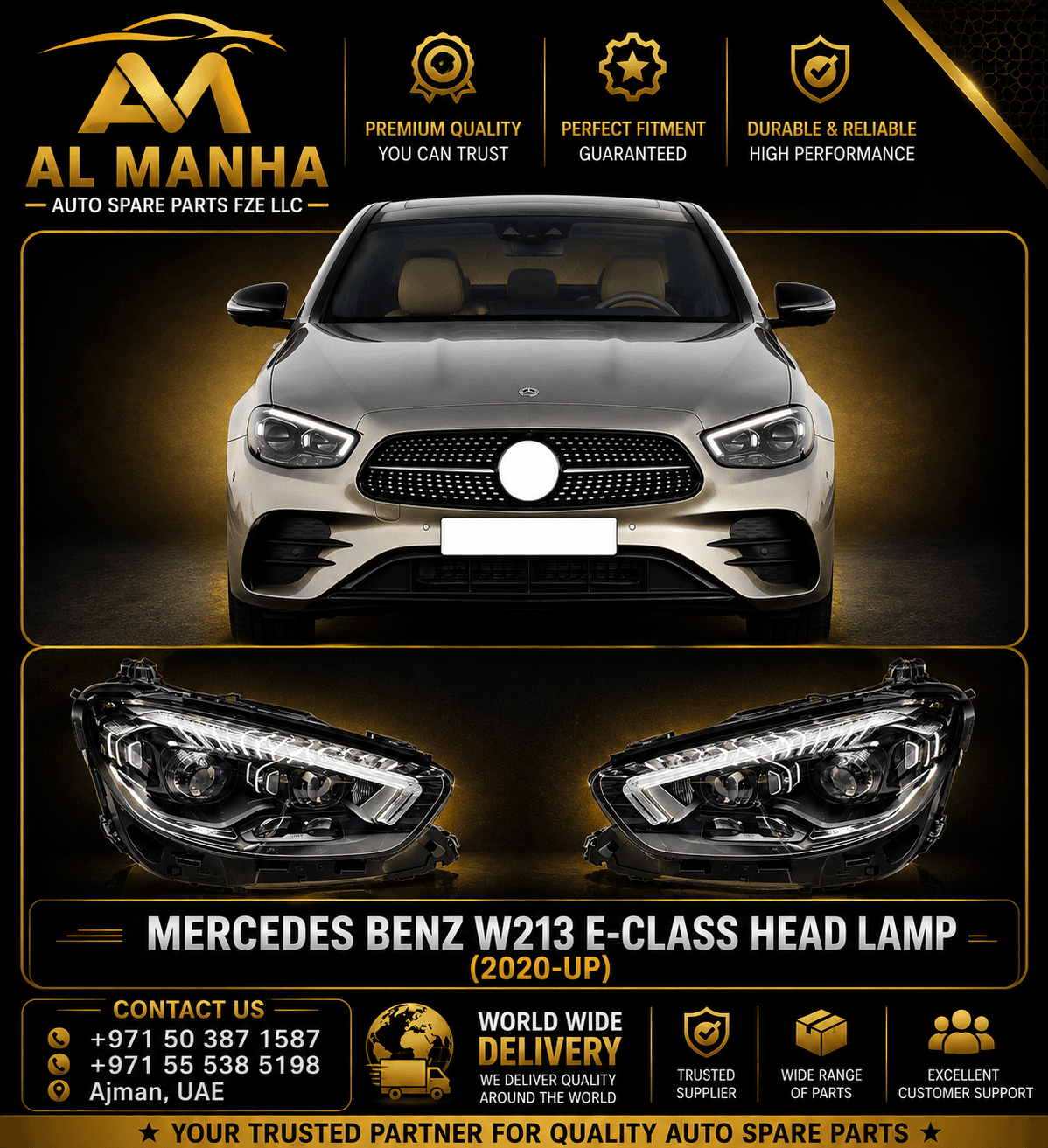 MERCEDES BENZ W213 E-CLASS HEAD LAMP (2020-UP)