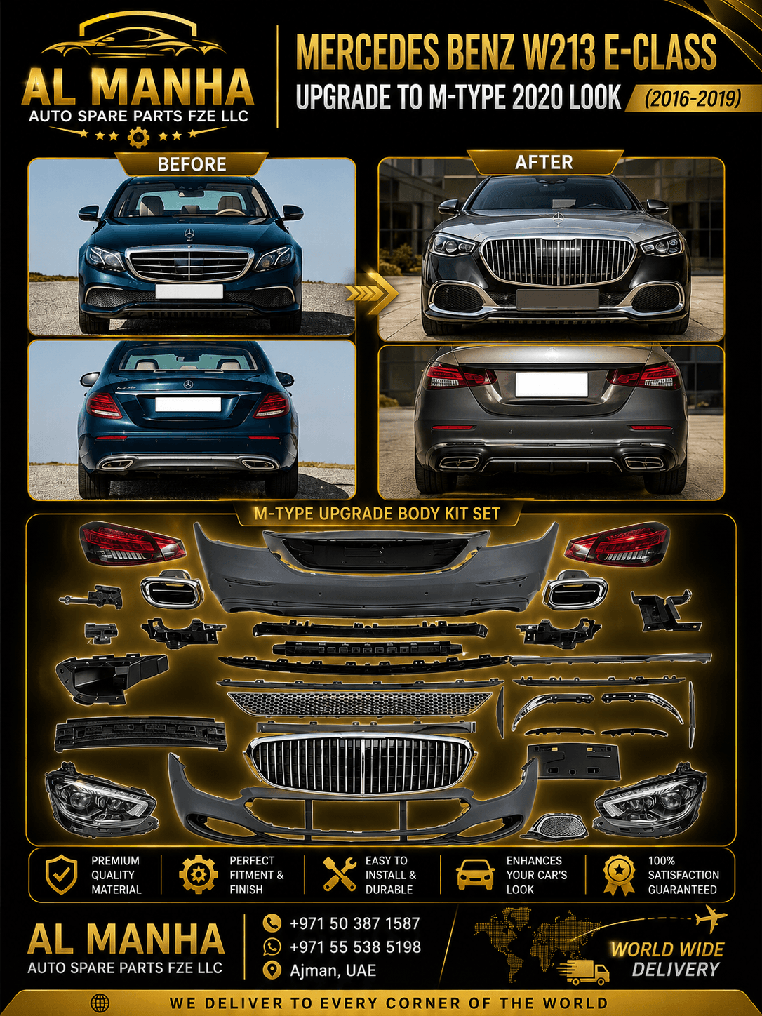 MERCEDES BENZ W213 E-CLASS UPGRADE TO MTYPE 2020 LOOK (2016-201