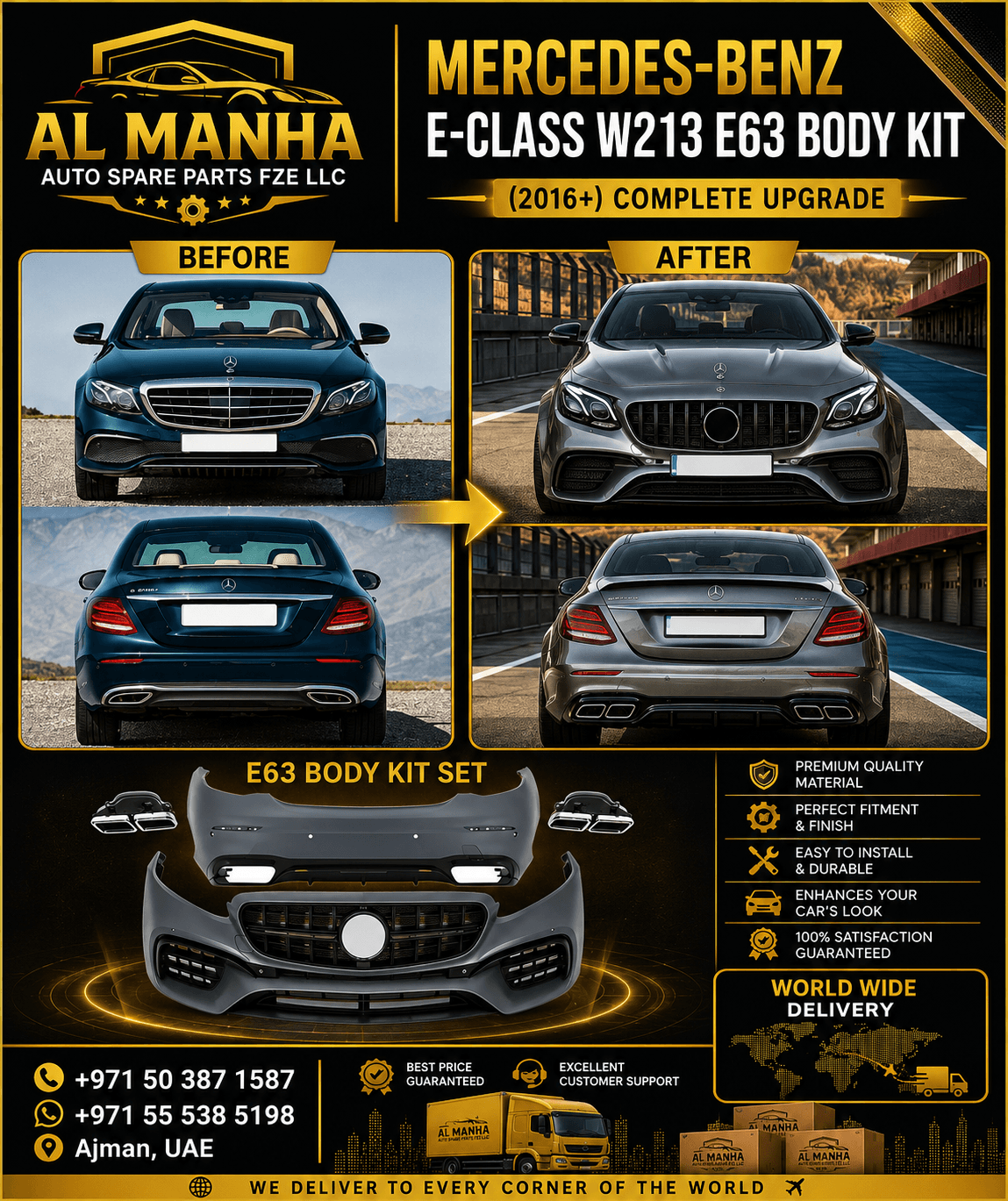 MERCEDES-BENZ E-CLASS W213 E63 BODY KIT (2016+)