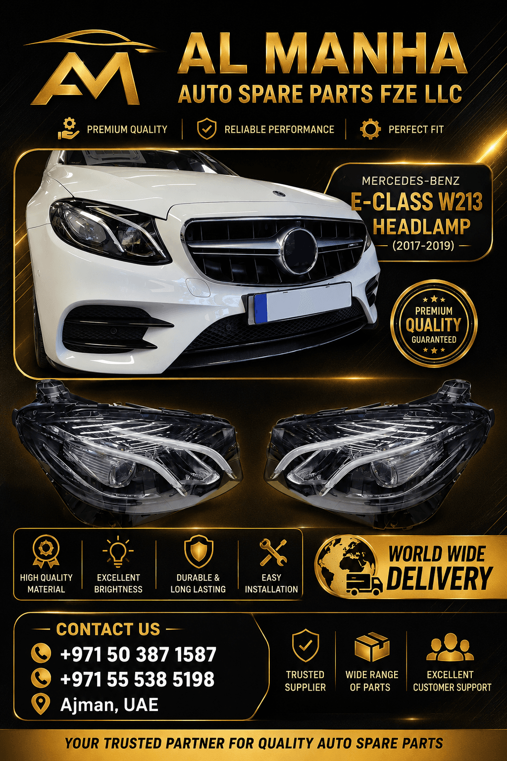 MERCEDES-BENZ E-CLASS W213 HEADLAMP (2017-2019)