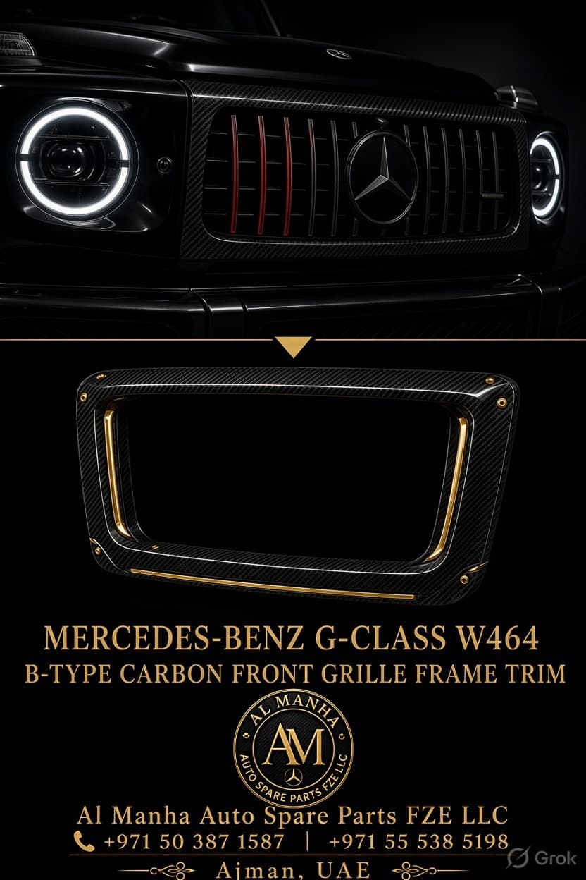 MERCEDES-BENZ G-CLASS W464 B-TYPE CARBON FRONT GRILLE FRAME TRIM