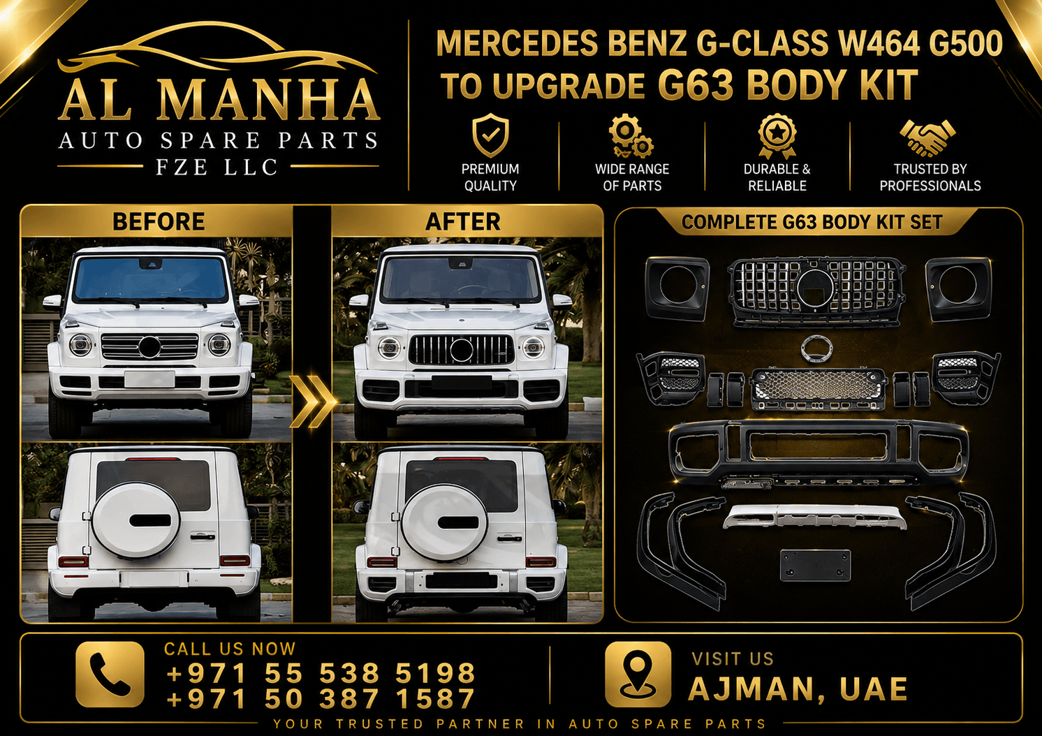 MERCEDES BENZ G-CLASS W464 G500 TO UPGRADE G63 BODY KIT —