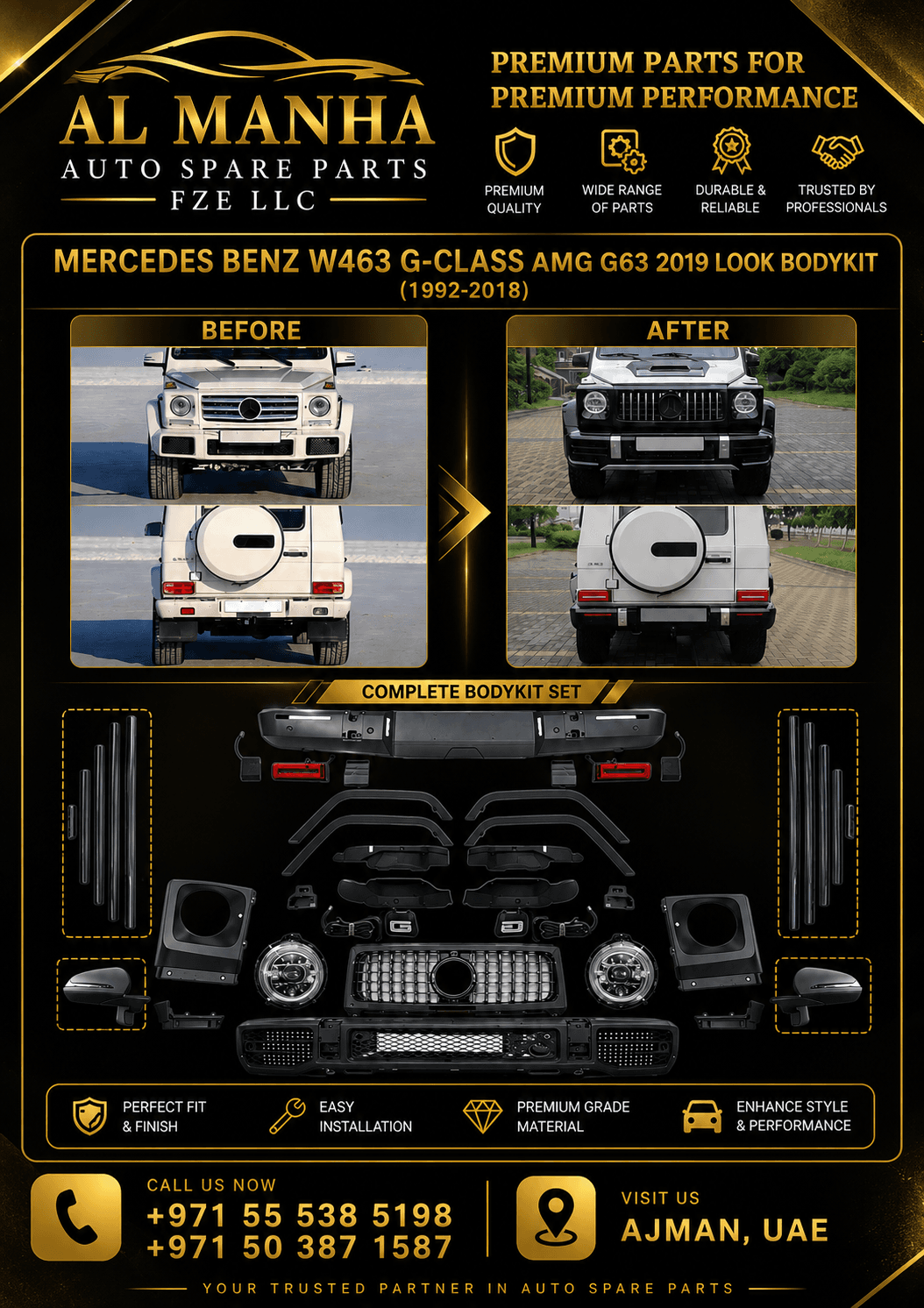 MERCEDES BENZ W463 G-CLASS AMG G63 2019 LOOK BODYKIT (1992-2018)