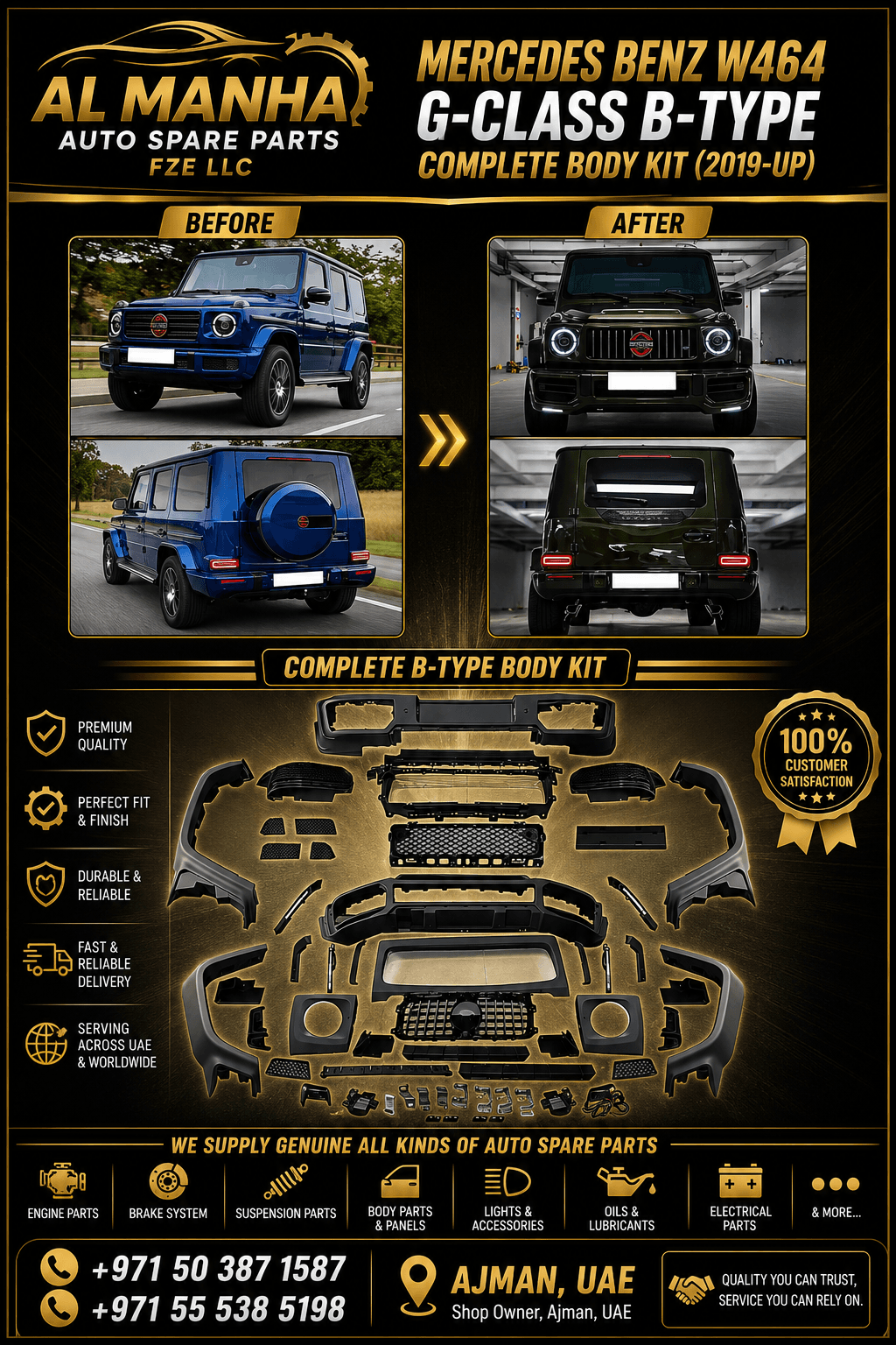 MERCEDES BENZ W464 G-CLASS B-TYPE COMPLETE BODY KIT (2019-UP)