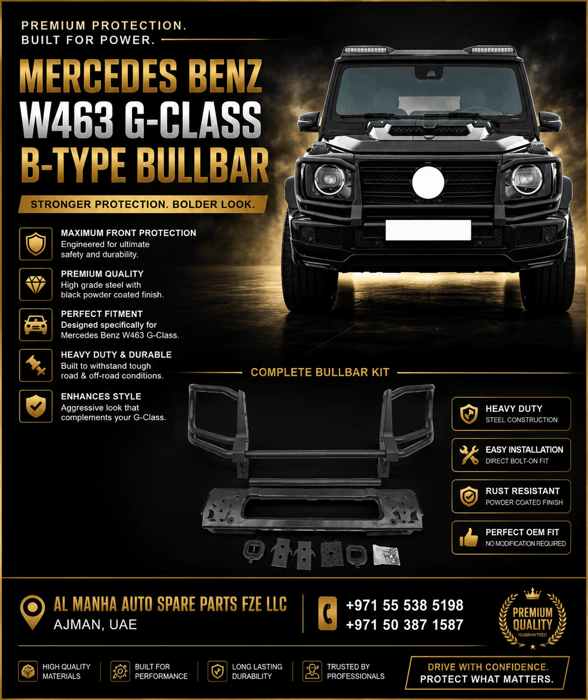 MERCEDES BENZ W463 G-CLASS B-TYPE BULLBAR