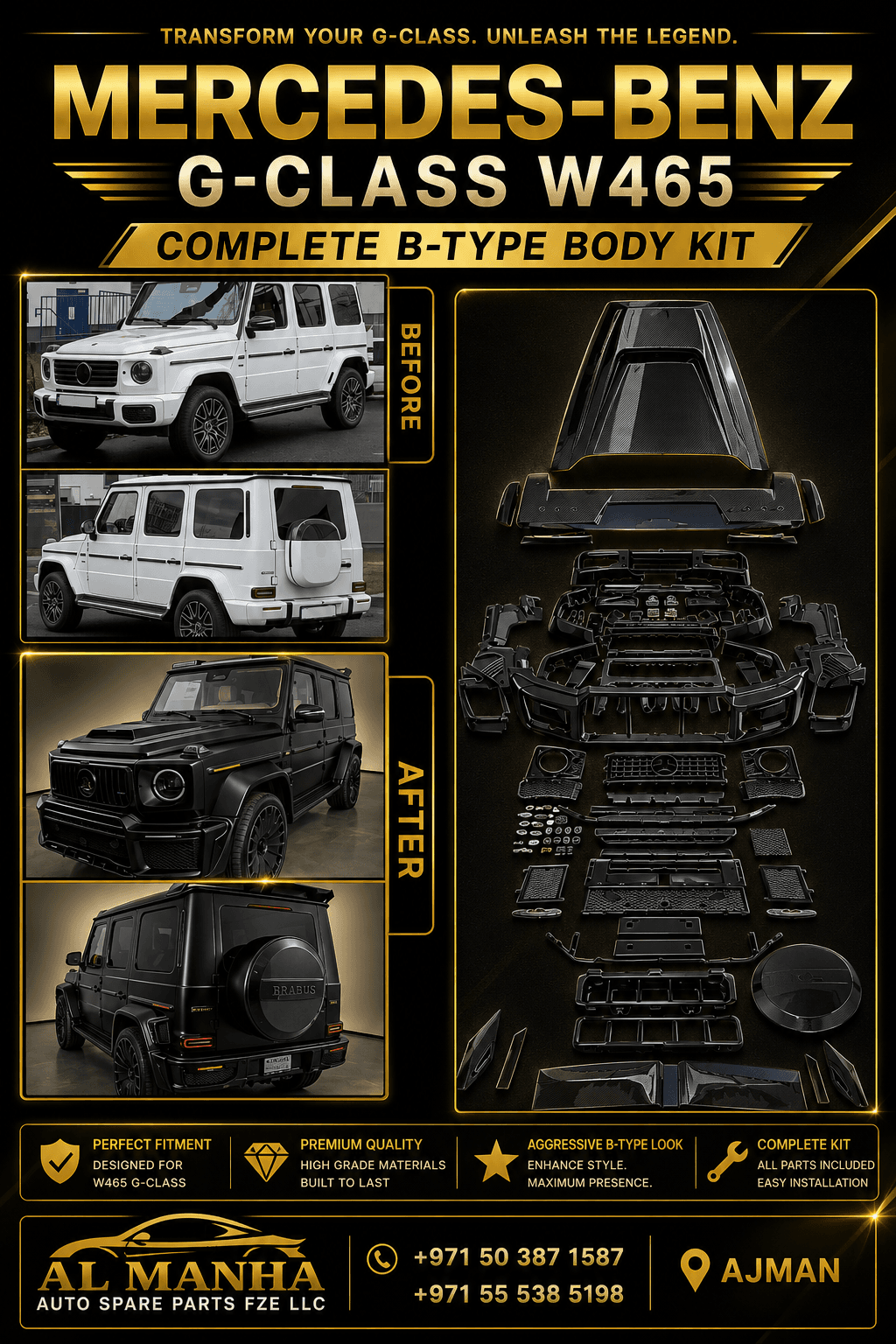 MERCEDES-BENZ G-CLASS W465 COMPLETE B-TYPE BODY KIT