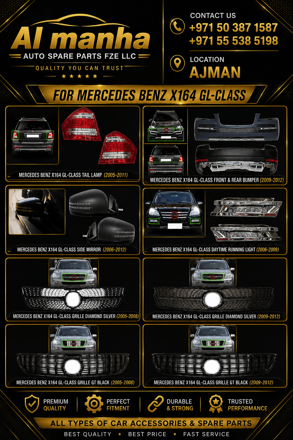 FOR MERCEDES BENZ X164 GL-CLASS