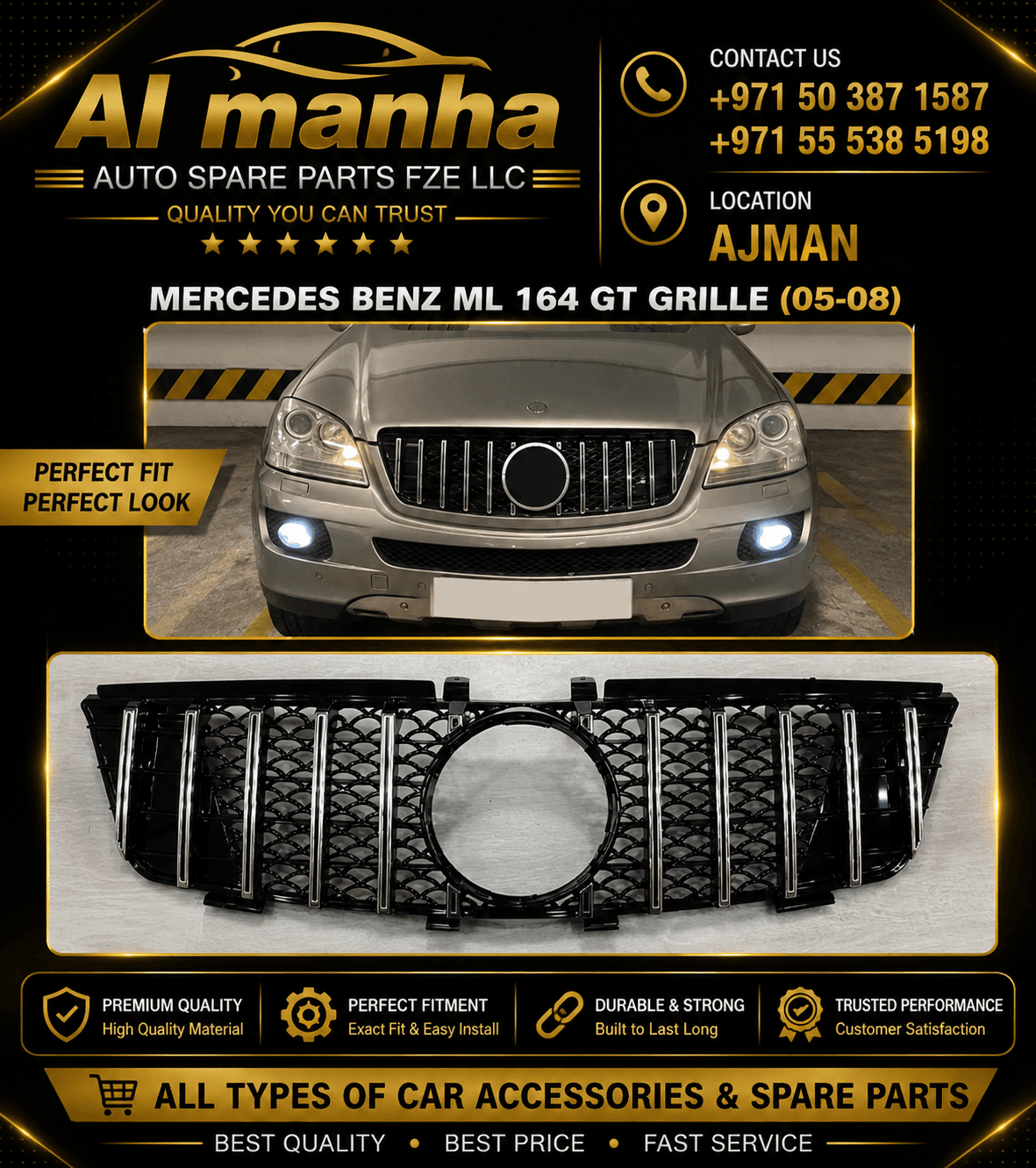 MERCEDES BENZ ML 164 GT GRILLE(05-08)